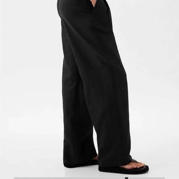 GAP 365 High Rise Linen-Cotton Trousers - Picture 3 of 10